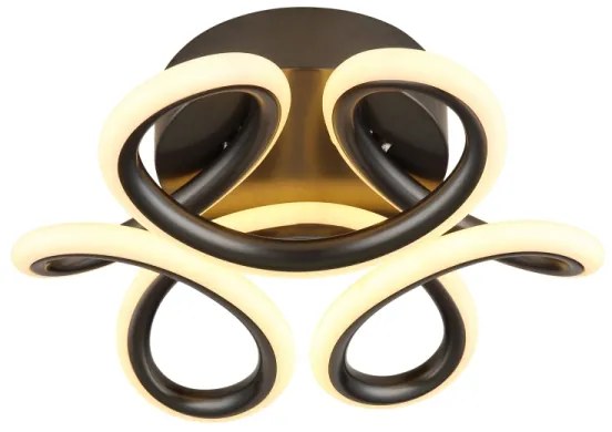 Plafonieră LED Globo 67386-24A MELISAND LED/24W/230V d. 26 cm negru