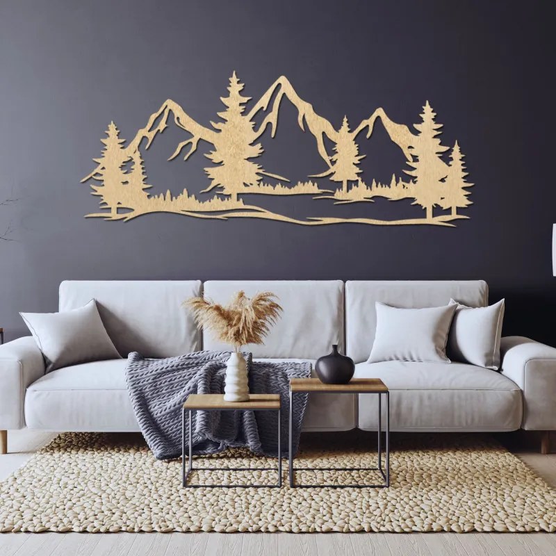 SENTOP | Decorațiune murală din lemn - munți și păduri impunătoare | MAGNA
