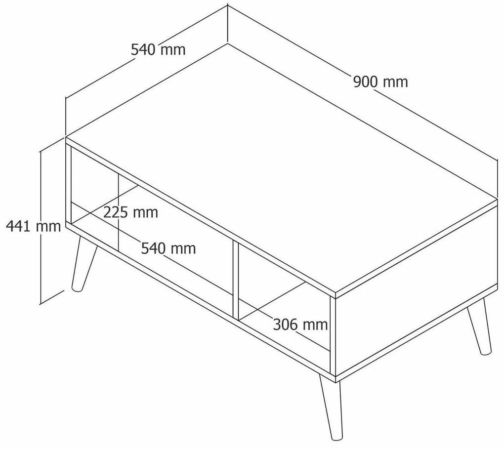 Măsuță de conferință Exxen Walnut