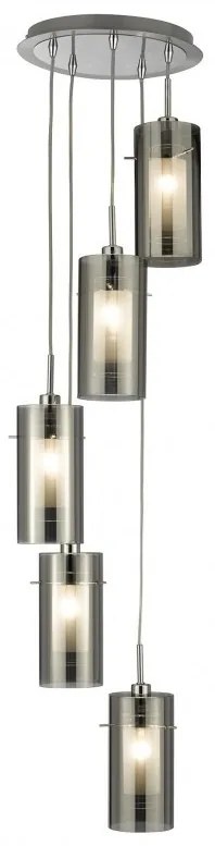 Lustra suspendata design modern Duo II 5L crom 2305-5SM SRT
