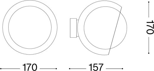 Ideal Lux - Aplica de perete LED BLOOM 1xE27/42W/230V auriu/bej fumuriu