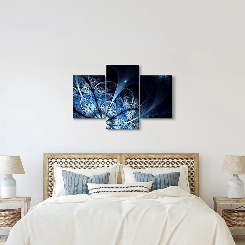 Tablou - Floare albastru închis (90x60 cm)