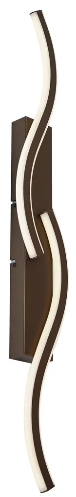 Lampă de perete de design bronz închis cu 3 trepte de intensitate luminoasă și 2 lumini - Bummy