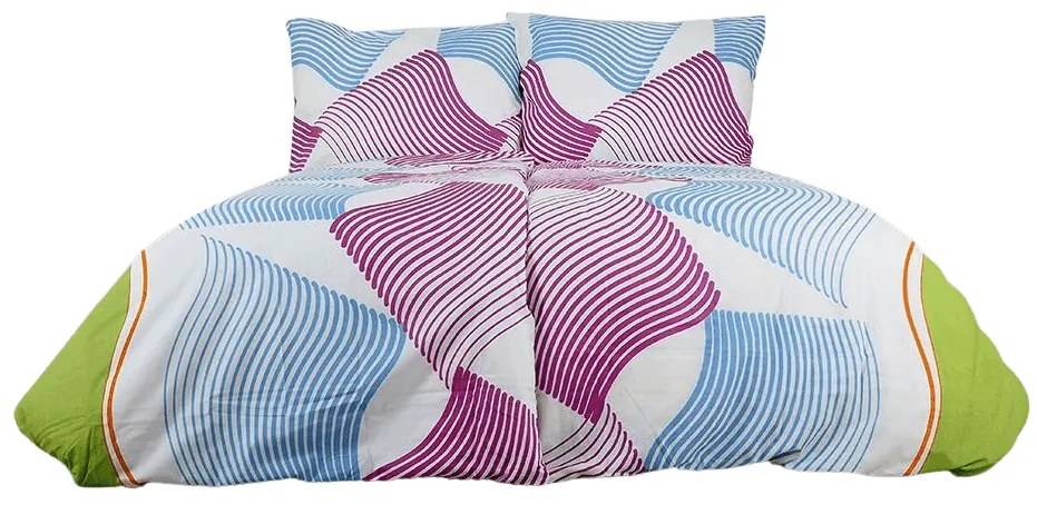 Lenjerie de pat din bumbac UNILO albastru-violetă Dimensiune lenjerie de pat: 70 x 90 cm | 140 x 200 cm