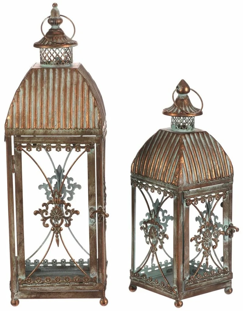 Set de felinare metalice Romance, 2 buc., cupru