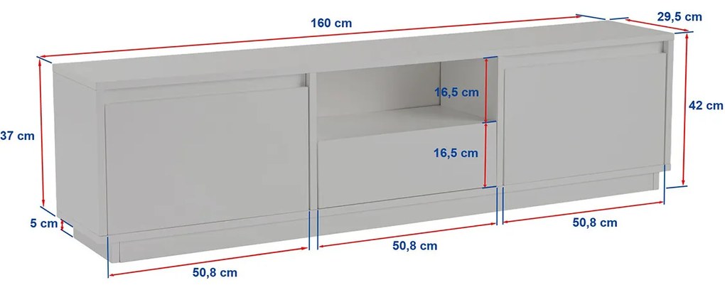 Masă TV Vanguard Natural White