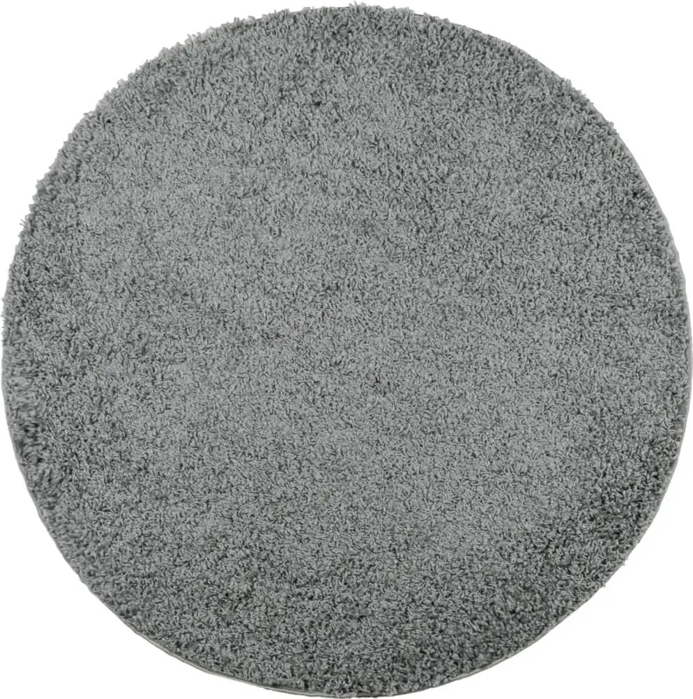 vidaXL Covor pufos "PAMPLONA" cu fire înalte, verde modern, Ø 120 cm