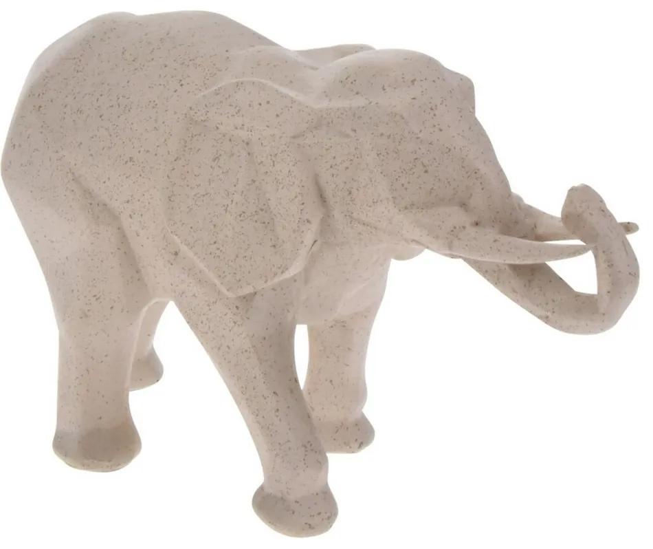 Decorațiune geometrică Elefantul, 25 x 15 cm, bej