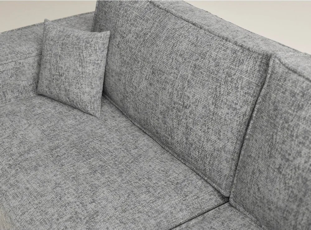 Colțar gri extensibil/cu spațiu de depozitare cu tapițerie din chenille (cu colț pe partea dreaptă/în formă de ”L”) Tonga – Maison de Rêve