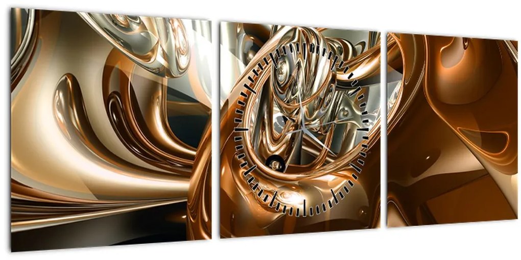 Tablou cu abstracție (cu ceas) (90x30 cm)