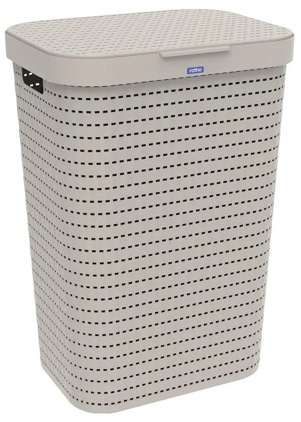 Coș de rufe din plastic bej 55 l Country - Rotho