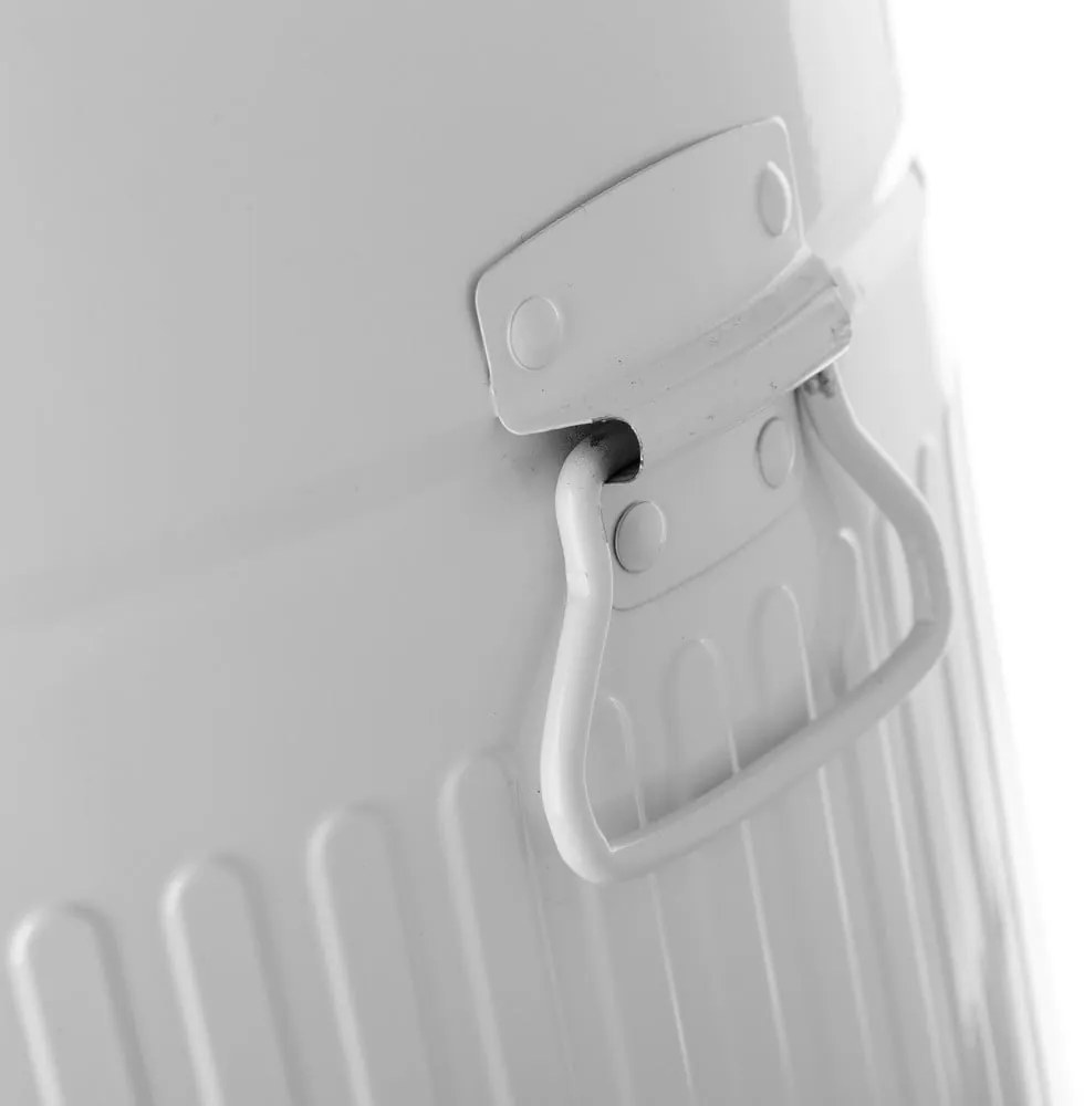 Coș de gunoi din metal, Unimasa, 20 l, alb