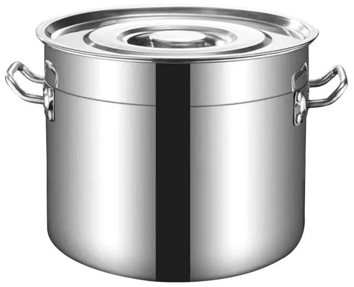 Oala cu capac Rosberg R51211C30S, 14.5 litri, 30x21 cm, Inox