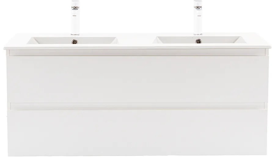 Dulap inferior Vario Forte 120 cu lavoar alb-alb