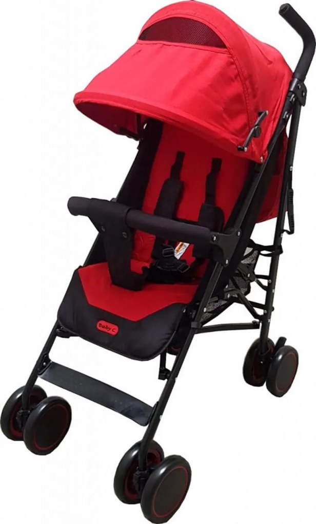 Carucior sport tip umbrela Baby Care™ PRO 803B, Spatar reglabil in 7 trepte, Pozitie somn, Amortizoare, Frana picior, Pliabil, Rosu