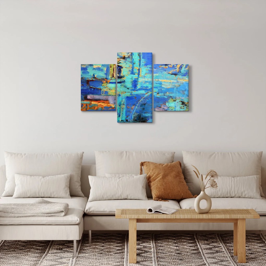Tablou - pictură abstractă în ulei (90x60 cm)