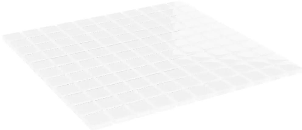 Placi mozaic, 22 buc., alb, 30x30 cm, sticla 22, Alb