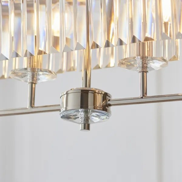 Endon 109058 - Lustră suspendată pe lanț, 4 x E14, 6 W, 230 V, crom lucios