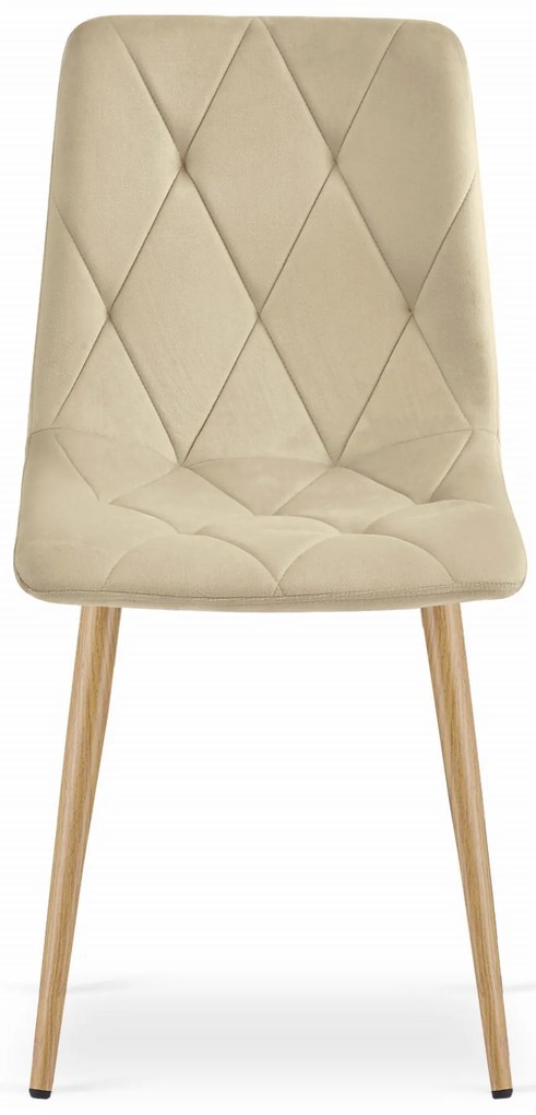 Scaun de dining din catifea bej deschis LIBRA