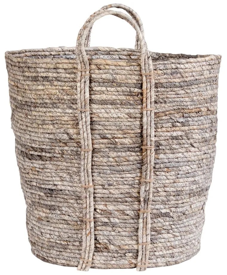 Coș de depozitare din frunze de porumb House Nordic Udine, gri