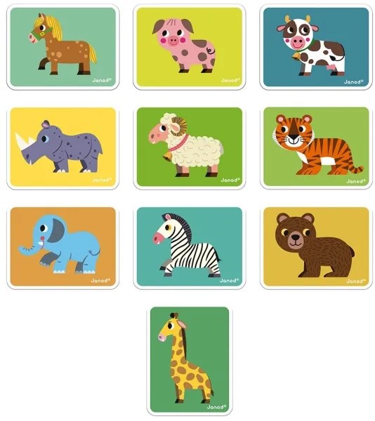 Janod - Set interactiv magnetic MAGNETIBOOK animale