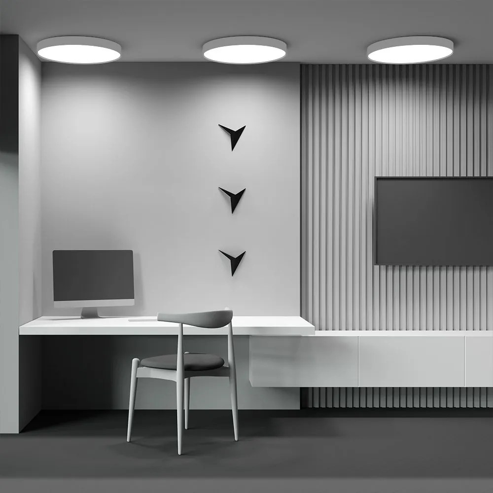 Plafoniera LED design tehnic Zoom D-60cm 3000K alba