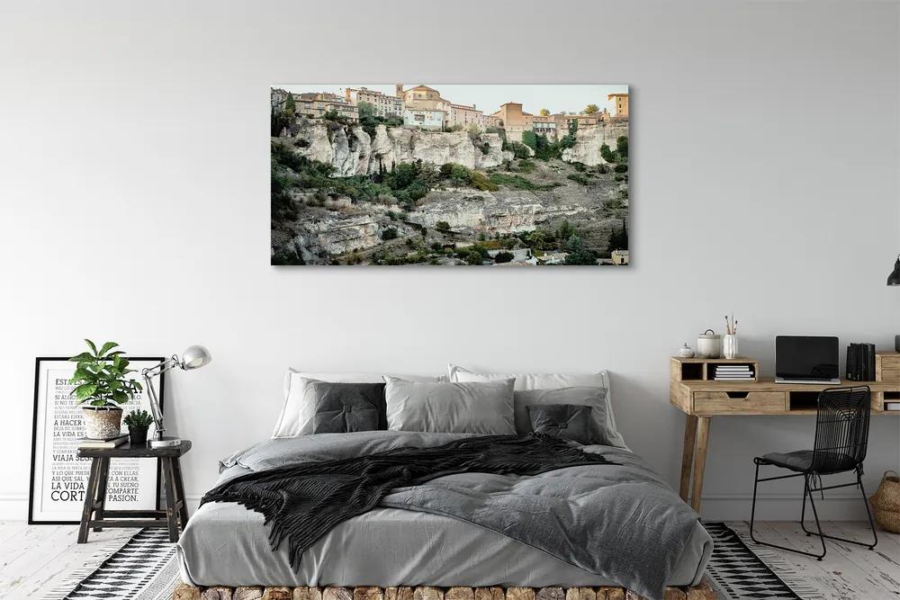 Tablouri canvas Spania Munții copaci oraș