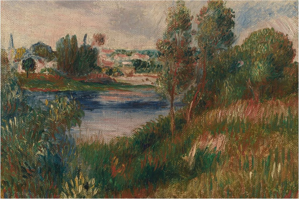 Tablou - Auguste Renoir, Landscape at Vetheuil, reproducere (90x60 cm)