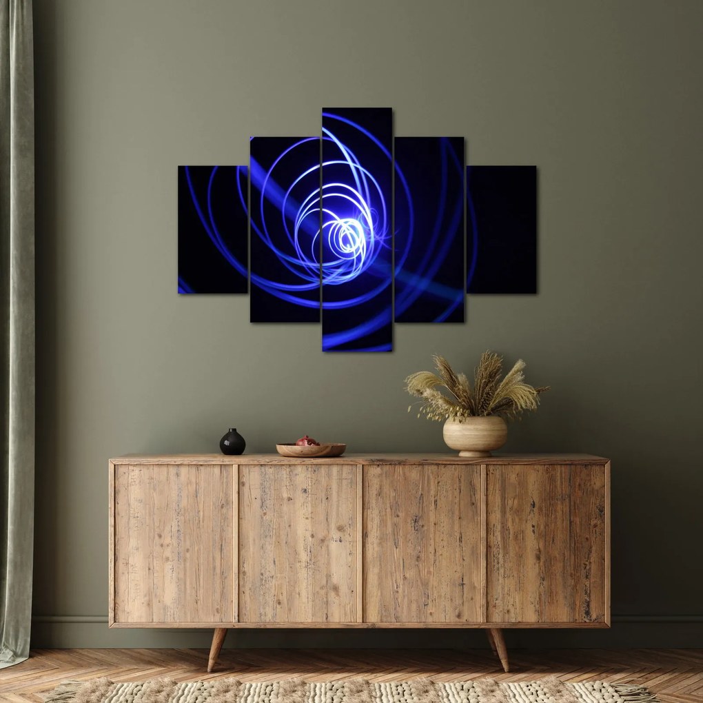 Tablou cu spirale albastre (150x105 cm)