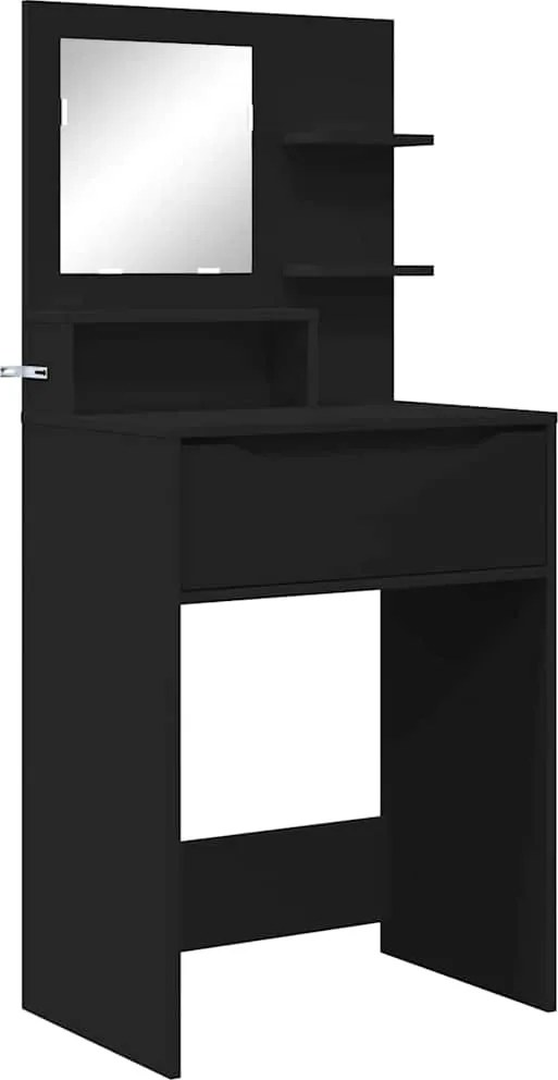 vidaXL Mese de toaletă pentru dormitor Negru 80 x 39,6 x 135 cm
