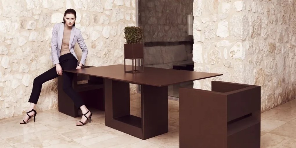 Masa dining de exterior / interior design ultra-modern premium 200x100cm VELA