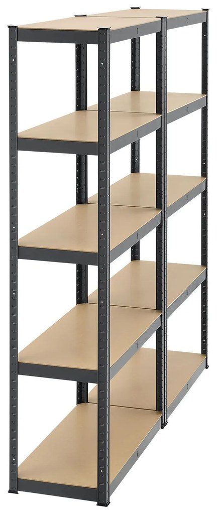 Jusky Set 2 rafturi - 180x90x40cm - gri