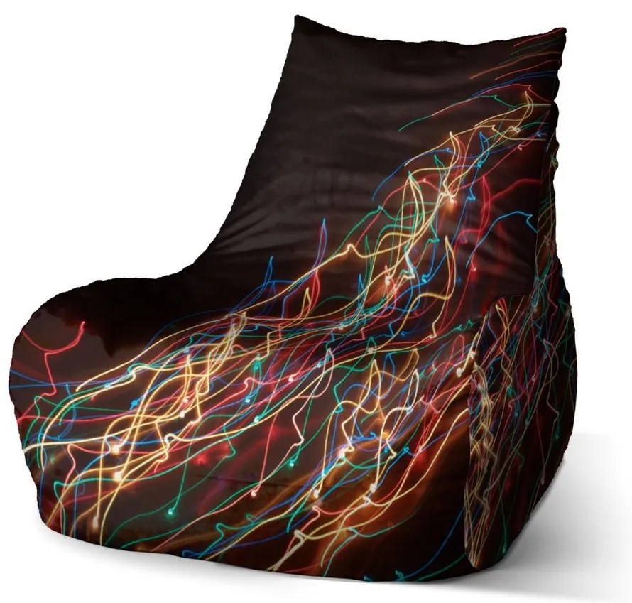 Sac de șezut Bean efect de lumină - pentru copii, colorat