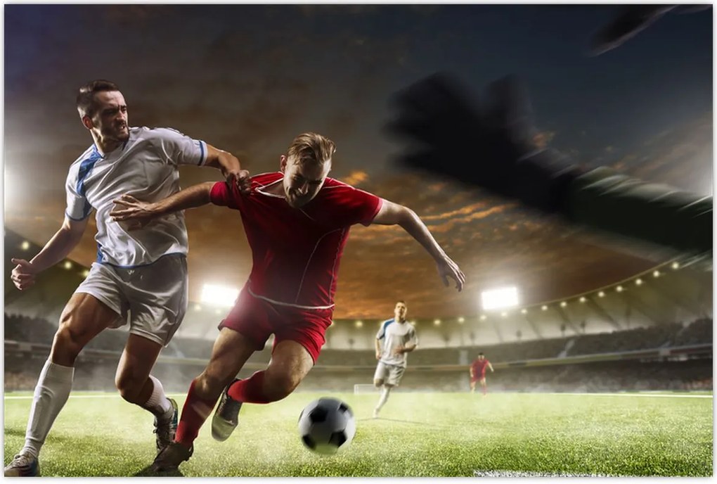 Tablou - Fotbaliști în acțiune (90x60 cm)