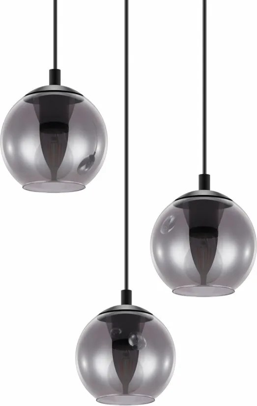 Lustra tip pendul Ariscani, sticla, 93 x 110 x 43 cm