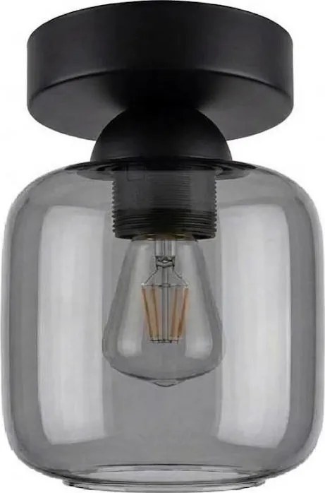 BRILAGI - Plafonieră LED R GLASS 1xE27/60W/230V Ø 14 cm negru/gri fumuriu