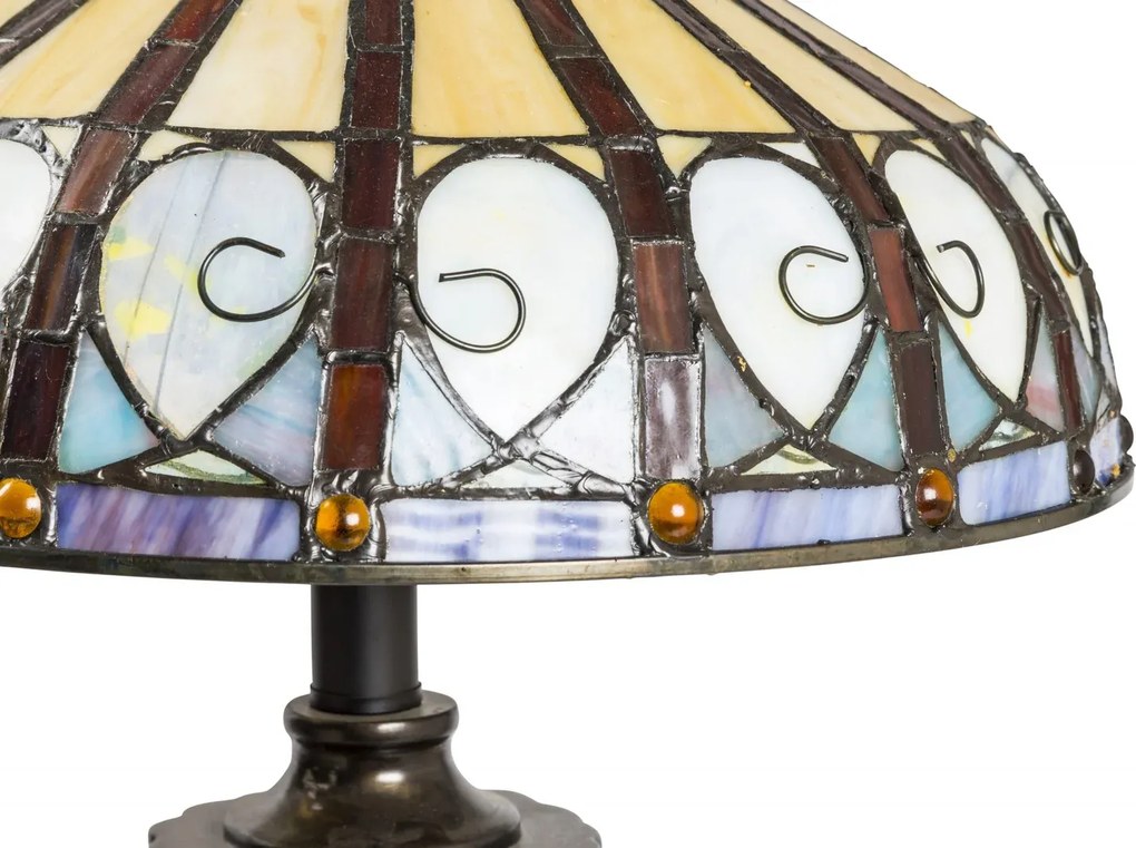 Lampa de masa Tiffany Paun h 72 cm