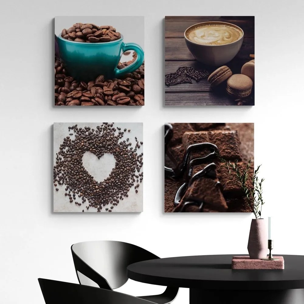 Set tablouri mirosul de cafea bună