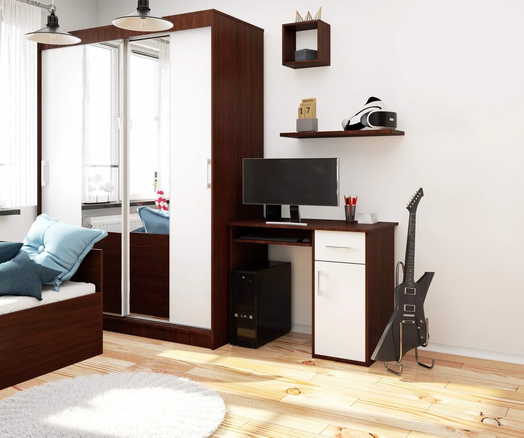Masă PC Padma (wenge + alb). 1068864