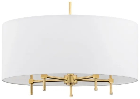 Lustră pe cablu ABBANO 5xE14/7W/230V alamă/albă Argon 2132