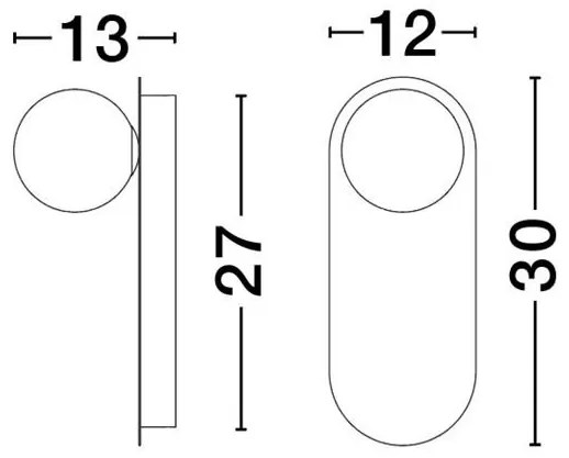 Aplica de perete design modern Blob alb