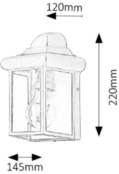 Rabalux 8753 - Aplică perete exterior NORVICH 1xE27/60W/230V IP43 alb