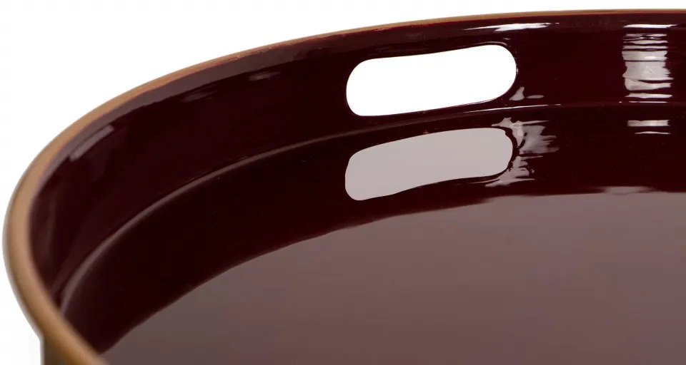 Masuta de cafea rotunda din metal Morrison 47x47x55 cm mov/auriu