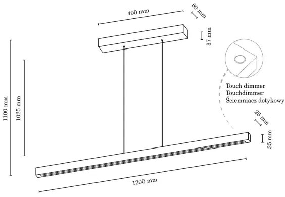 Spot-Light 1509774 - Lustră LED reglabilă pe cablu SMAL LED/18W/230V