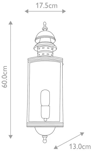 Aplică de exterior Elstead DOWNING-STREET-V DOWNING STREET 1xE27/60W/230V IP44