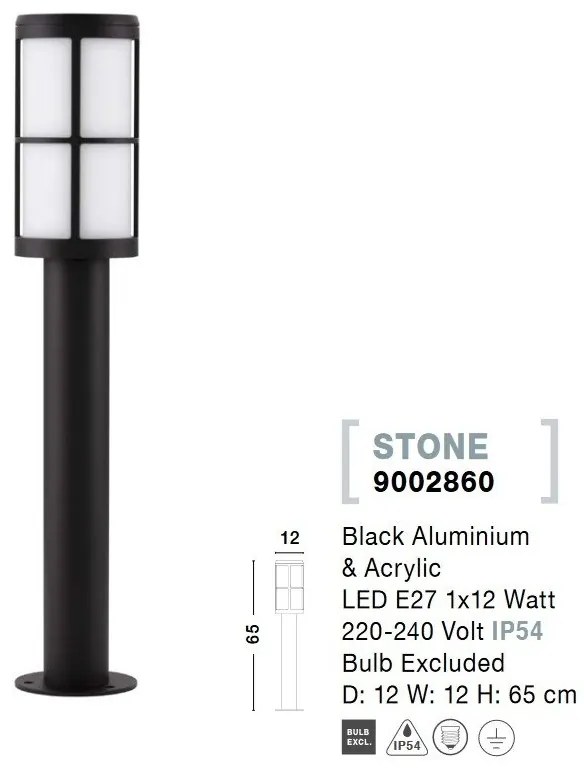 Stalp mic pentru iluminat exterior IP54 STONE