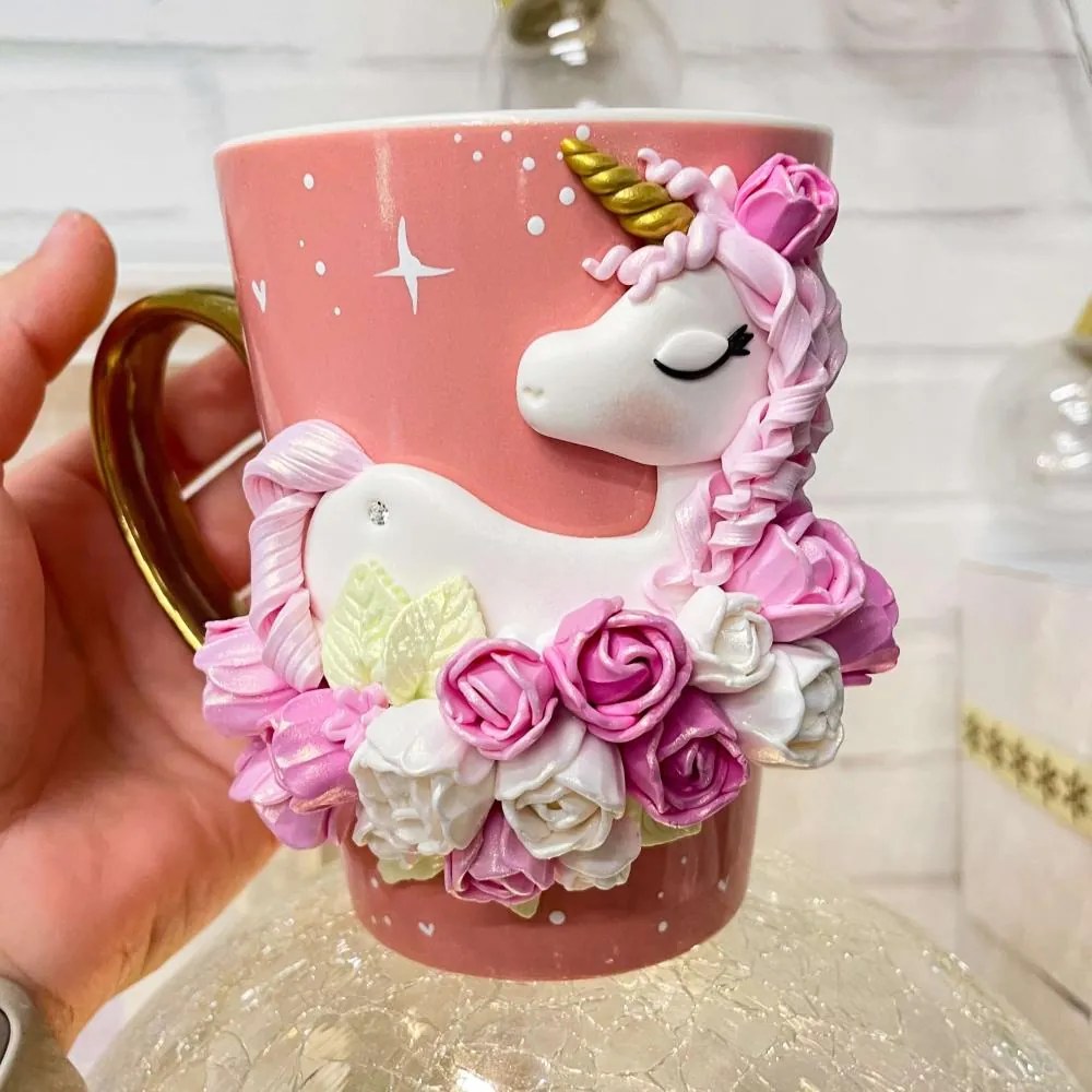 Cană Unicorn Roz