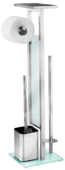 WENKO 23364100 - Perie WC DEBAR 21 x 70,5 cm inox/satinat/alb