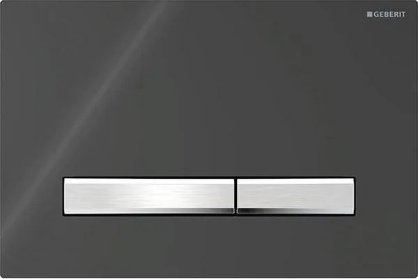 Geberit 115.788.DW.2 - Placă de acționare Sigma50 24,6x16,4 cm negru/crom mat