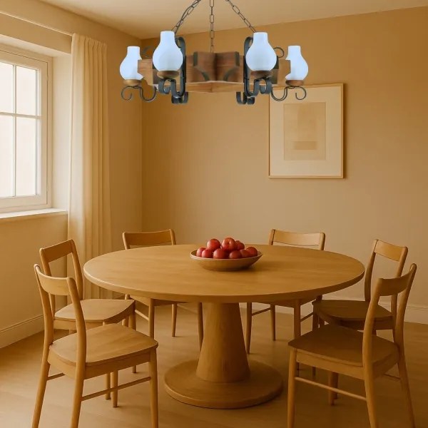 Lustră pe lanț Brilagi QUEEN 6xE14/40W/230V fag